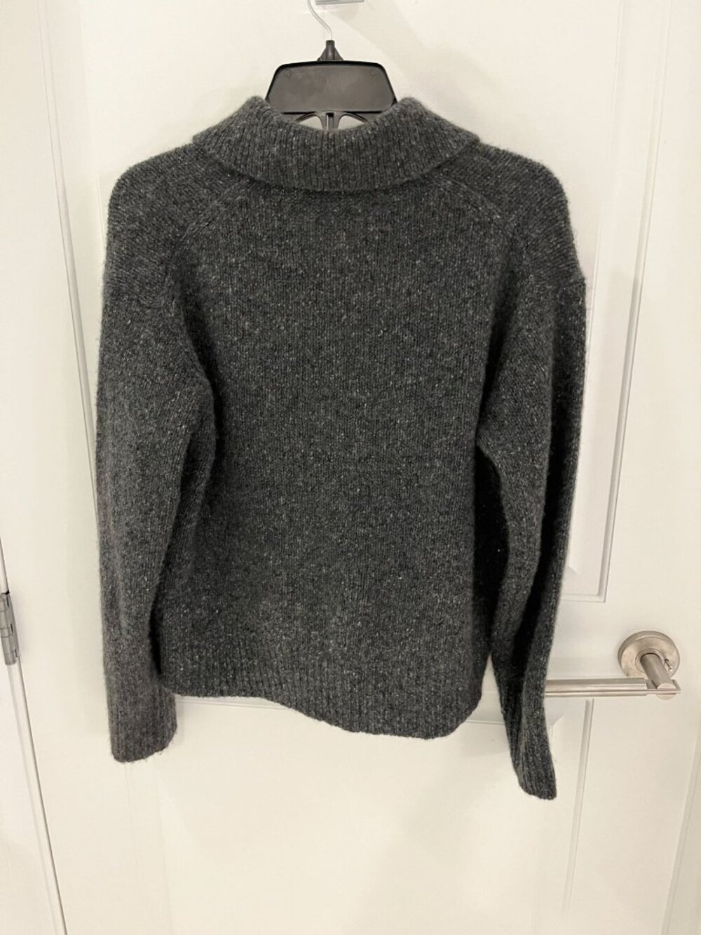 Jenni Kayne Cashmere Burke Polo Charcoal Donegal Gray Polo Knit XS - Picture 9 of 10
